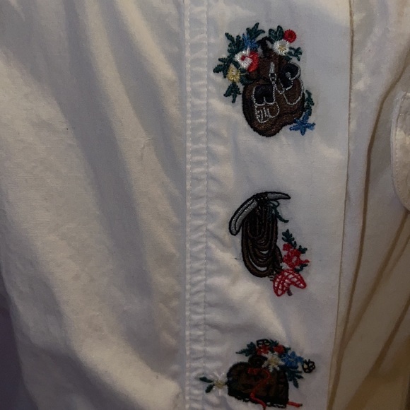 Hammerschmid Vintage Blouse 100% Cotton Size 42 - Picture 8 of 16